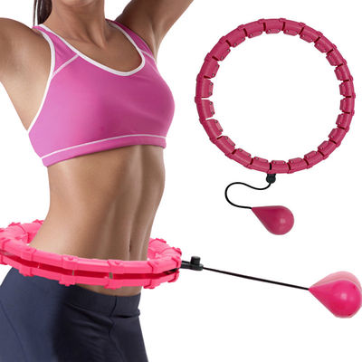 حلقة ABS الوردي حولا هوب للبالغين خاتم يوجا رياضي رقمي مرجح للياقة البدنية