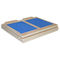 العجل نقالة خشبية قابلة للتعديل زرقاء اللون المحمولة